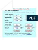 Heat Balance Calculation Sheet - Part A