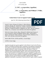 Frito-Lay, Inc., A Corporation v. Morton Foods, Inc., A Corporation, and William T. Willis, 316 F.2d 298, 10th Cir. (1963)