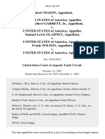 Hubert Mason v. United States of America, Charles Albert Garrett, Jr. v. United States of America, Samuel Lewis Gladney v. United States of America, Frank Wilson v. United States, 383 F.2d 107, 10th Cir. (1967)