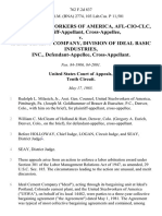 United Steelworkers of America, Afl-Cio-Clc, Cross-Appellee v. Ideal Cement Company, Division of Ideal Basic Industries, Inc., Cross-Appellant, 762 F.2d 837, 10th Cir. (1985)