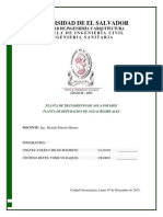 Reporte Planta Potabilizadora y Planta de Tratamiento de Agua Residual