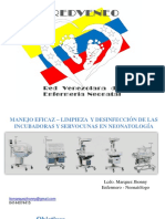 Manejo Eficaz - Limpieza y Desinfección de Las Incubadoras y Servocunas en Neonatología