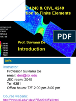 MANE 4240 & CIVL 4240 Introduction To Finite Elements: Prof. Suvranu de