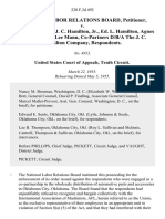 National Labor Relations Board v. J. C. Hamilton, J. C. Hamilton, JR., Ed. L. Hamilton, Agnes Hamilton, Sara Lee Mann, Co-Partners D/B/A The J. C. Hamilton Company, 220 F.2d 492, 10th Cir. (1955)