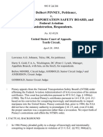 Larry Delbert Pinney v. National Transportation Safety Board, and Federal Aviation Administration, 993 F.2d 201, 10th Cir. (1993)