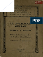 La Civilización Guaraní Del Dr. Moises Santiago Bertoni Parte 1 Etnología, Puerto Bertoni-Paraguay Año 1922