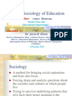 #PTC - The Sociology of Education