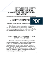 Basic Occupational Safety and Health Training Course For Supervisors