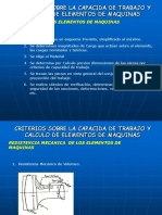 Criterios Sobre La Capacida de Trabajo y Calculo de Elementos de Maquinas