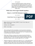 Willie James Williams v. Robert L. Glover, 977 F.2d 597, 10th Cir. (1992)