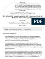 Antonio G. Nunez v. Dr. Grayson, Adams County Sheriff's Department, State of Colorado, 56 F.3d 78, 10th Cir. (1995)