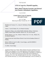 United States v. Pedro Cruz-Valdez, Ruben Martin-Gonzalez and Manuel Fortunado Ariza-Fuentes, 743 F.2d 1547, 11th Cir. (1985)