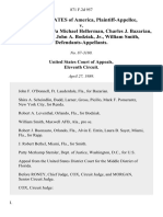 United States v. Michael Rapp, A/K/A Michael Hellerman, Charles J. Bazarian, Mario Renda, John A. Bodziak, JR., William Smith, 871 F.2d 957, 11th Cir. (1989)