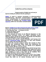 Learn About The Microbiological Analysis of Purified Water and Water For Injection Including The Method For Detection of Pathogens