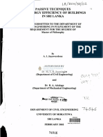 Passive Techniques For Energy Efficiency of Buildings in Sri Lanka