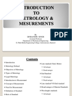 Intoduction To Metrology & Measurements