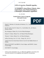 United States v. Ricardo Alvarez Gutierrez, Jorge Eliecer Palacio, Jairo Rendon, Osmundo Roque, Jose Palma-Rodriguez, Manuel Palma-Rodriguez, 931 F.2d 1482, 11th Cir. (1991)