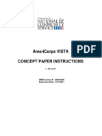 Americorps Vista Concept Paper Instructions