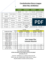 2016 Fall Schedule