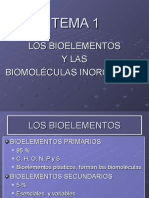 Los Bioelementos y Las Biomoléculas Inorgánicas