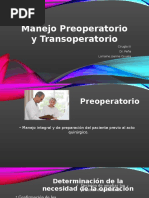 Manejo Preoperatorio y Transoperatorio