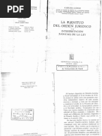 Cossio. La Plenitud Del Ordenamiento Jurídico y La Interpretación Judicial de La Ley