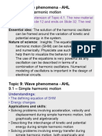 Topic 9.1 - Simple Harmonic Motion - AHL