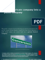 Convert Private Company Into A Public Company