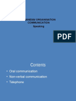 Business/ Organisation Communication Speaking