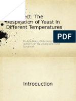 G4 Project: The Respiration of Yeast in Different Temperatures