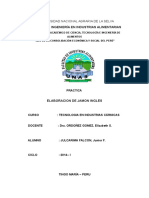 INFORME #9 - Elaboración de Jamon Ingles