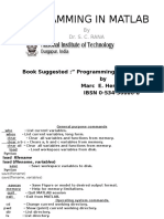 Programming in Matlab