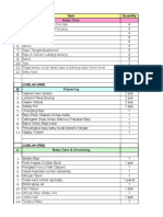 Checklist Keperluan Baby & Mommy