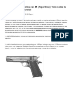 Pistola Ballester Molina Calibre .45 ACP