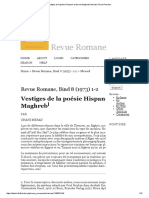 Vestiges de La Poésie Hispano-Arabe Au Maghreb - Merad - Revue Romane