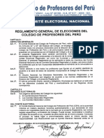 Reglamento General de Elecciones Del Colegio de Profesores Del Perú