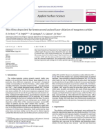 Thin Films Deposited by Femtosecond Pulsed Laser Ablation of Tungsten Carbide