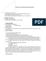 Semi-Detailed Lesson Plan On Projectile Motion: I. Objectives