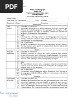 Written Test - Paragraph Evaluation Form