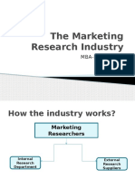 The Marketing Research Industry: MBA-FT-MR 6207