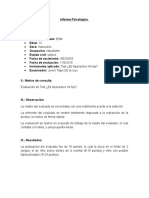 Informe Psicológico Hiperactividad