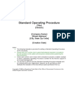 Standard Operating Procedure Template