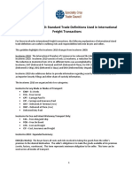 INCOTERMS 2010: Standard Trade Definitions Used in International Freight Transactions