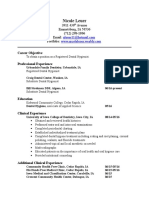 Dental Hygiene Resume - No References