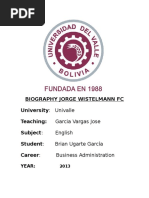 Biography Jorge Wistelmann FC