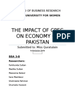 The Impact of Cpec On Economy of Pakistan Final