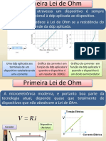 F3 Aula 10 Eletrodinâmica 1 Lei de Ohm Geradores Associação Resistores Circuitos Potência RC Semicondutores