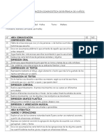 Evaluacion Diagnostica de Entrada de 4 Años