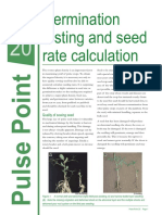 Calculation of Seed Rate and Germination %