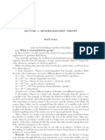 Lecture 1: Renormalization Groups David Gross 1.1. What Is Renormalization Group?